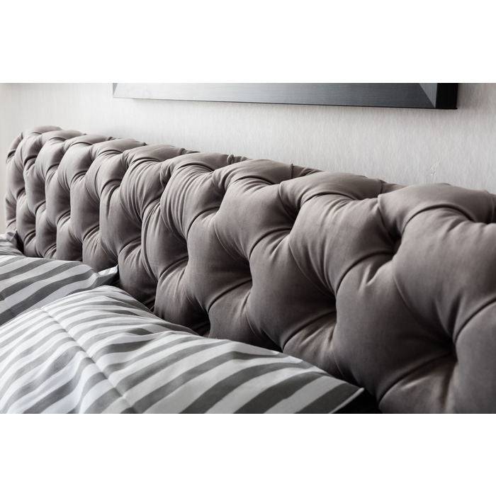 Bed Desire Velvet Silver Grey 160x200 cm - JULIA VENCE STORE