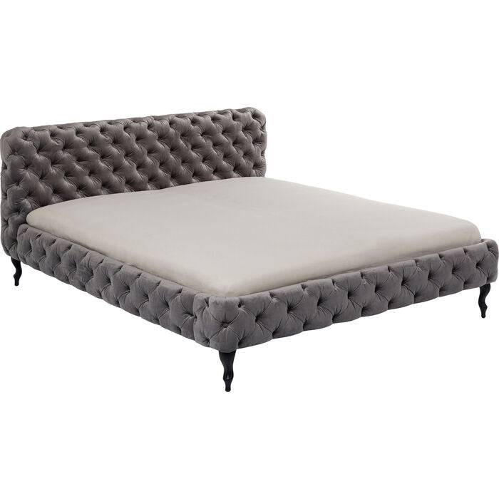 Bed Desire Velvet Silver Grey 160x200 cm - JULIA VENCE STORE