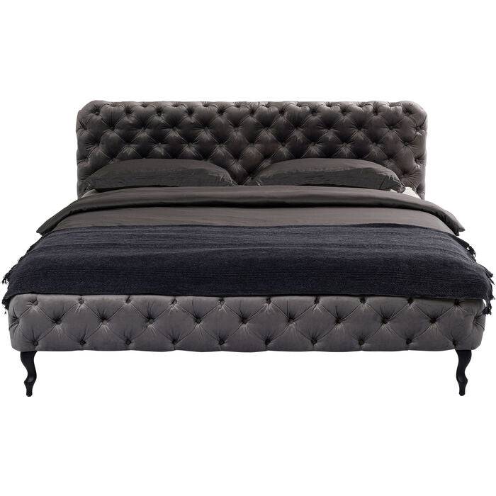 Bed Desire Velvet Silver Grey 160x200 cm - JULIA VENCE STORE