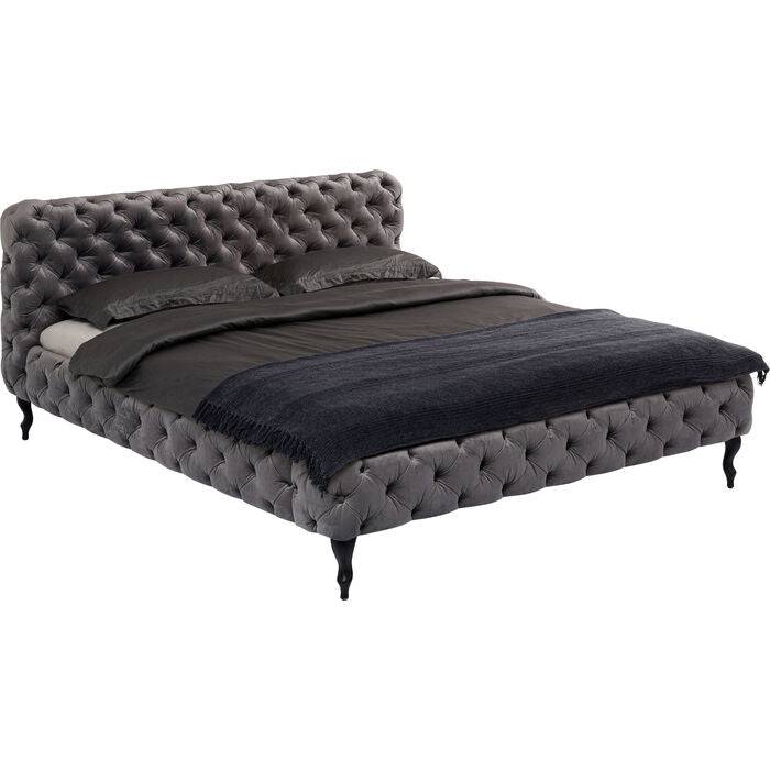 Bed Desire Velvet Silver Grey 160x200 cm - JULIA VENCE STORE