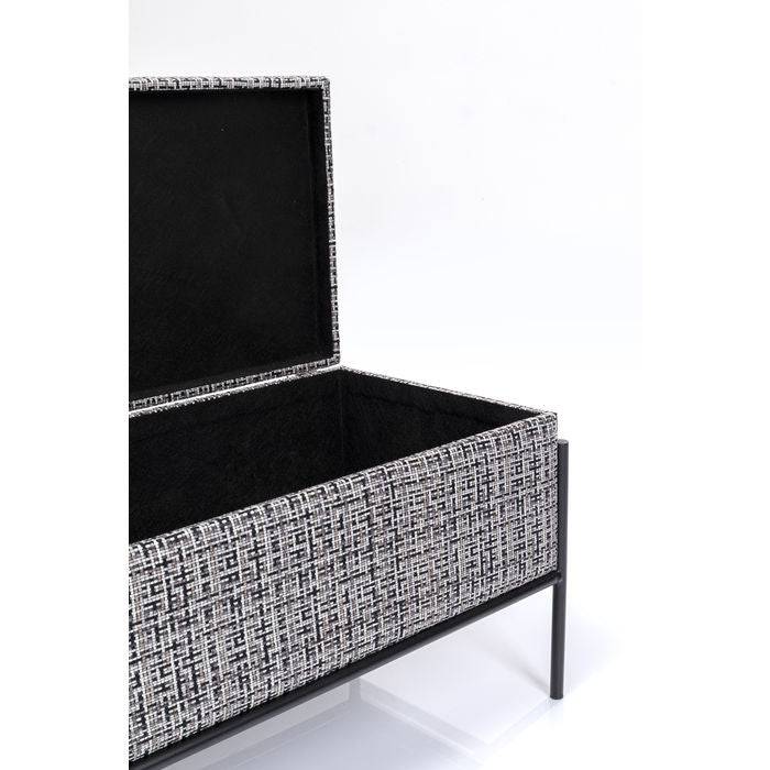 Bench Buttons Storage B&W Small - JULIA VENCE STORE