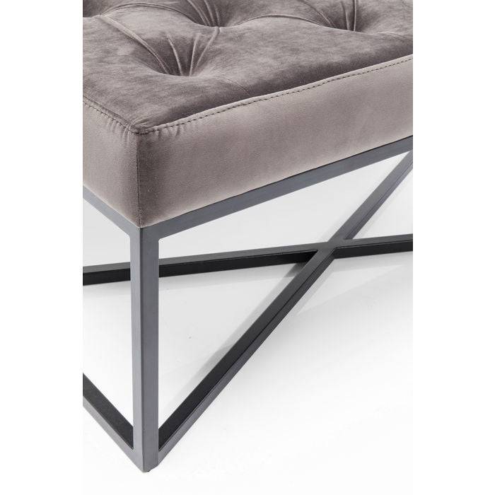 Grey Velvet Bench 