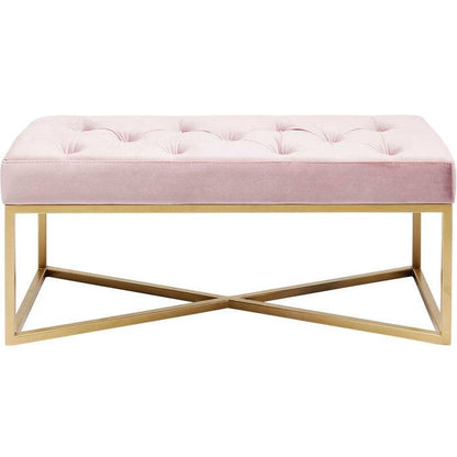 Bench Crossover Rose Brass 90x40cm - JULIA VENCE STORE