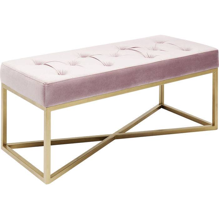 Bench Crossover Rose Brass 90x40cm - JULIA VENCE STORE