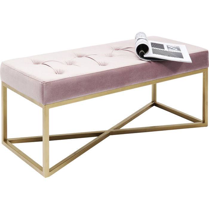 Bench Crossover Rose Brass 90x40cm - JULIA VENCE STORE