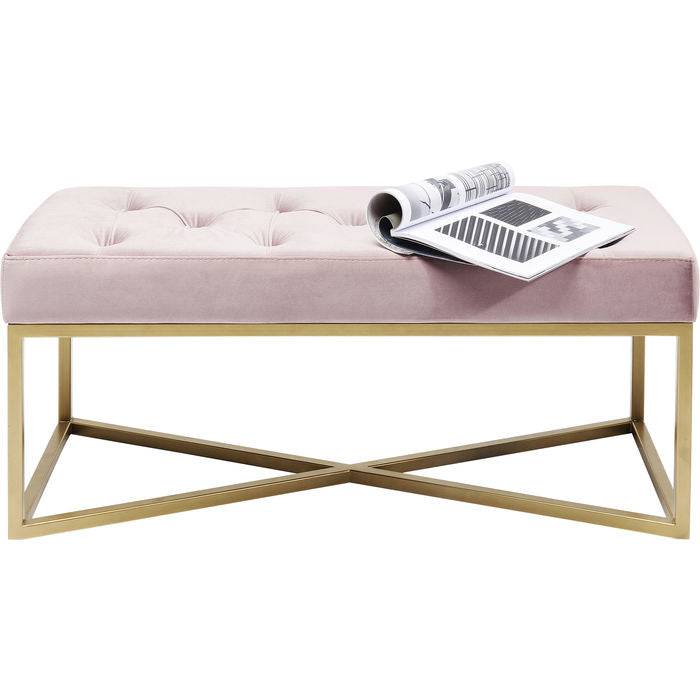 Bench Crossover Rose Brass 90x40cm - JULIA VENCE STORE