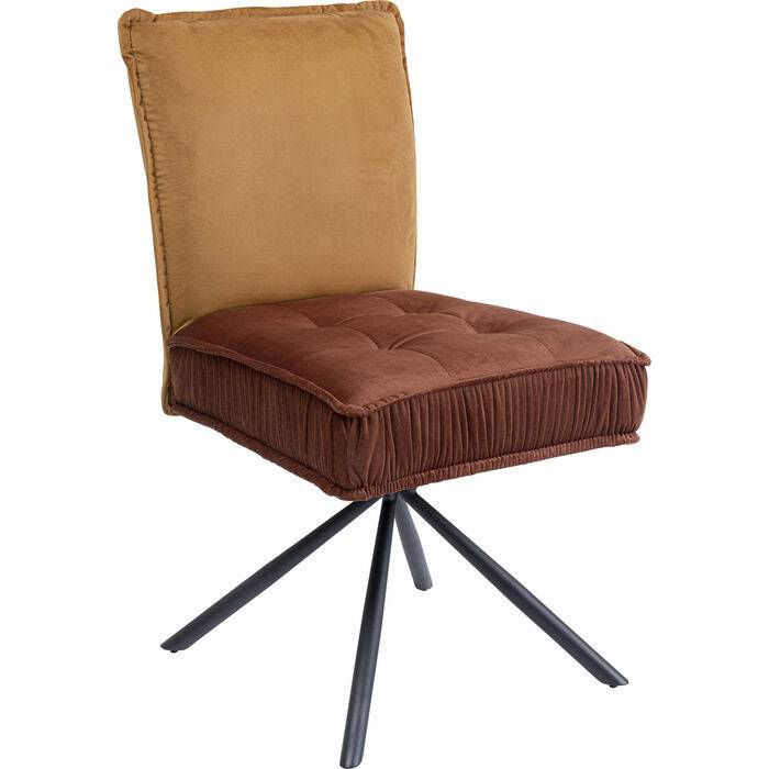 Brown Velvet Upholstered Chair