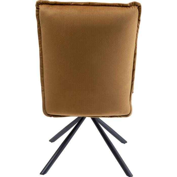 Brown Velvet Upholstered Chair