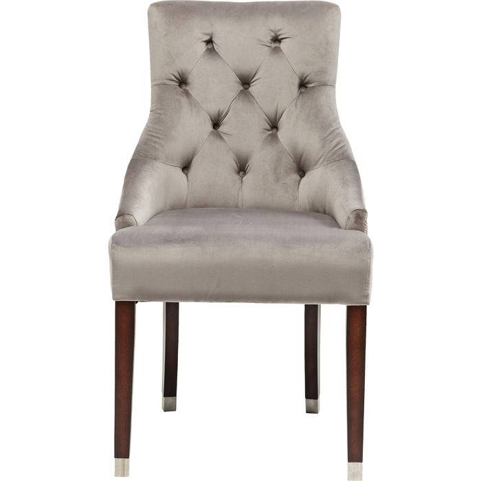 Luxurious Velvet Grey Chair