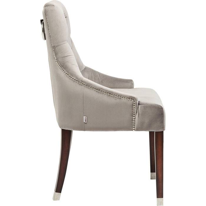 Luxurious Velvet Grey Chair