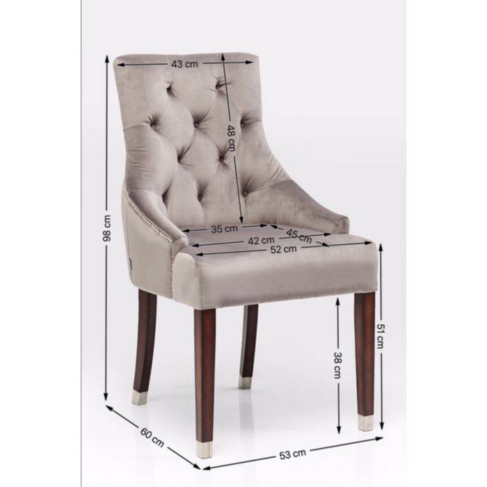 Luxurious Velvet Grey Chair