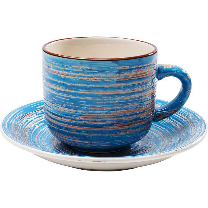 Coffee Mug Swirl Blue (2/Set) - JULIA VENCE STORE