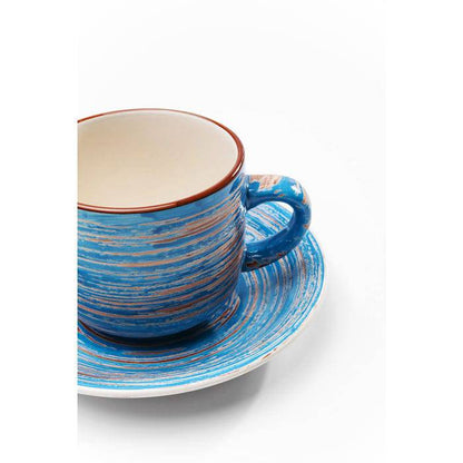 Coffee Mug Swirl Blue (2/Set) - JULIA VENCE STORE