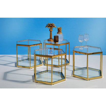 Hexagonal Glass Coffee Table