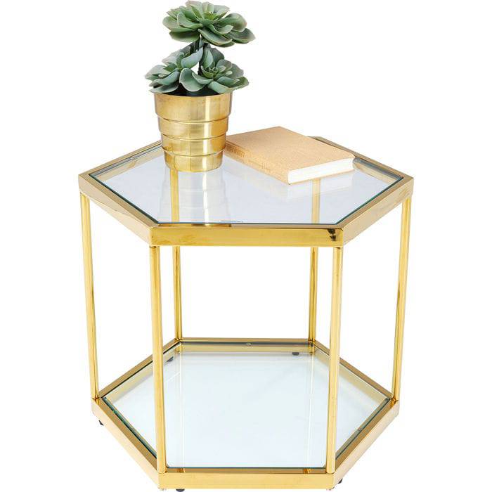 Hexagonal Glass Coffee Table