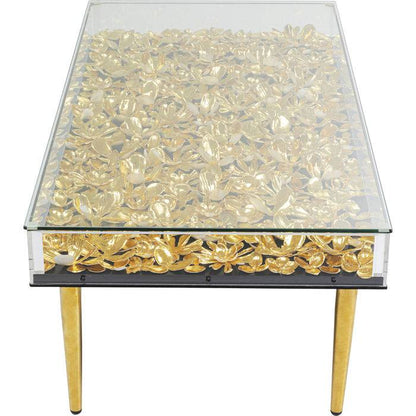 Gold Floral Coffee Table