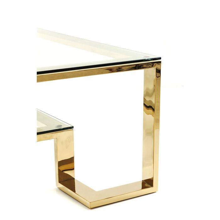 Gold Glass Coffee Table