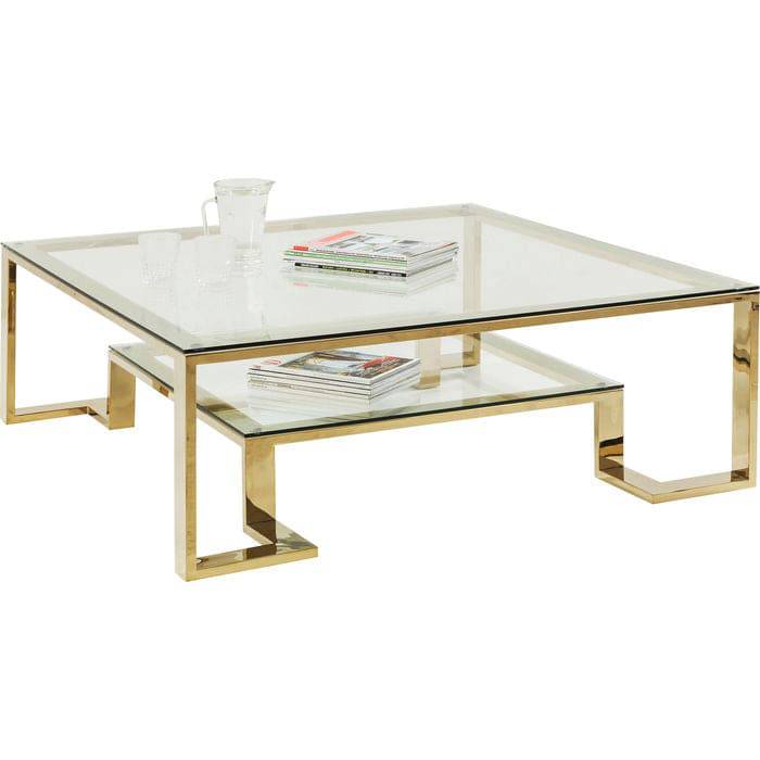 Gold Glass Coffee Table