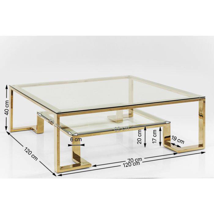 Gold Glass Coffee Table