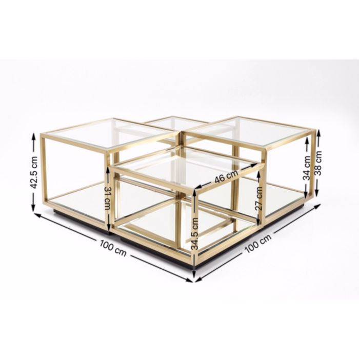 Coffee Table Luigi Gold (4/Set) - JULIA VENCE STORE