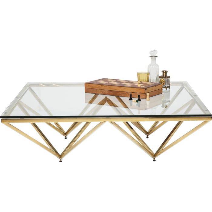 Coffee Table Network Gold 105x105cm - JULIA VENCE STORE