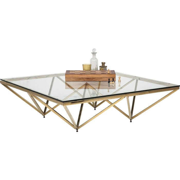 Coffee Table Network Gold 105x105cm - JULIA VENCE STORE