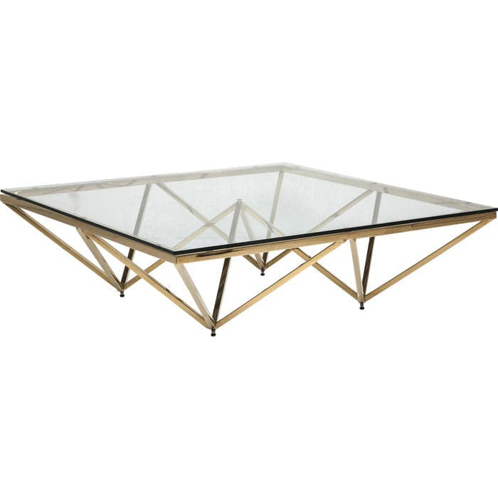 Coffee Table Network Gold 105x105cm - JULIA VENCE STORE