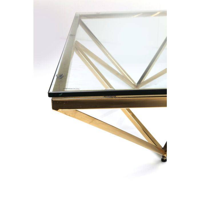 Coffee Table Network Gold 105x105cm - JULIA VENCE STORE