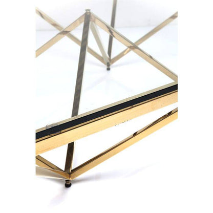 Coffee Table Network Gold 105x105cm - JULIA VENCE STORE