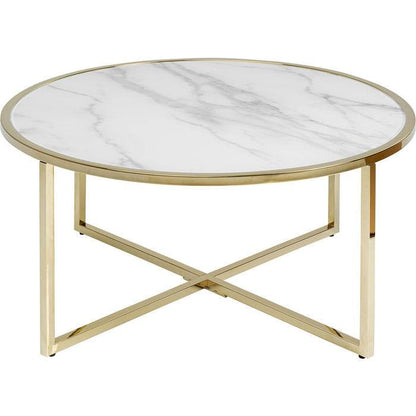 Coffee Table West Beach Brass Ø80cm - JULIA VENCE STORE