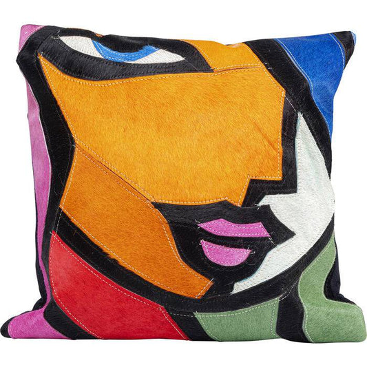 Cushion Abstract Lady Face 40x40cm - JULIA VENCE STORE