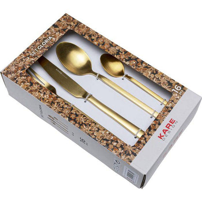 Cutlery Gloria Matt Gold (16-part) - JULIA VENCE STORE