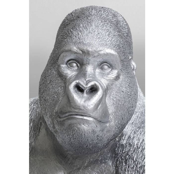 Deco Figure Monkey Gorilla Side XL Silver Matt - JULIA VENCE STORE