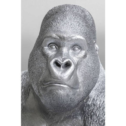 Deco Figure Monkey Gorilla Side XL Silver Matt - JULIA VENCE STORE