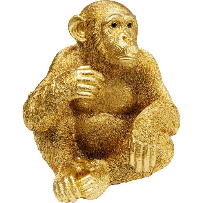 Deco Figurine Baby Ape Gold 53cm - JULIA VENCE STORE