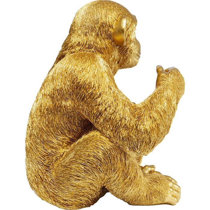 Deco Figurine Baby Ape Gold 53cm - JULIA VENCE STORE