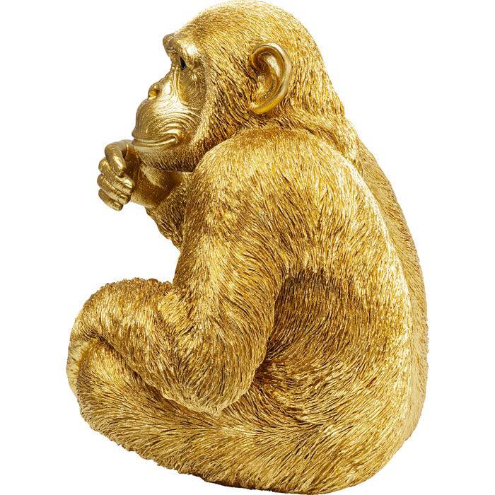 Deco Figurine Baby Ape Gold 53cm - JULIA VENCE STORE