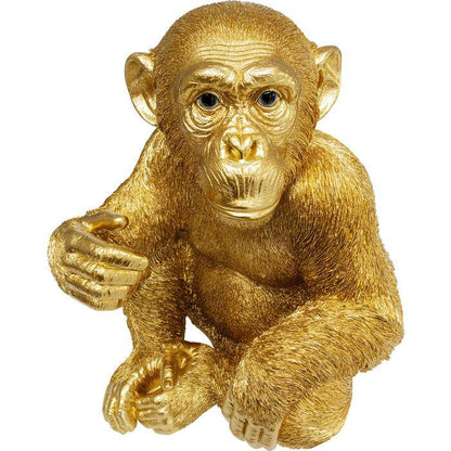 Deco Figurine Baby Ape Gold 53cm - JULIA VENCE STORE