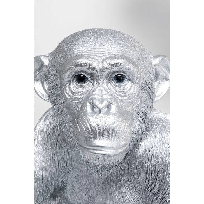 Deco Figurine Baby Ape Silver 53cm - JULIA VENCE STORE