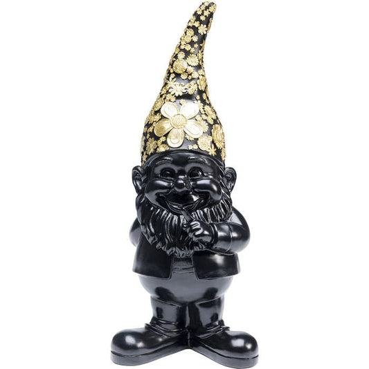 Gnome Figurine Black Gold