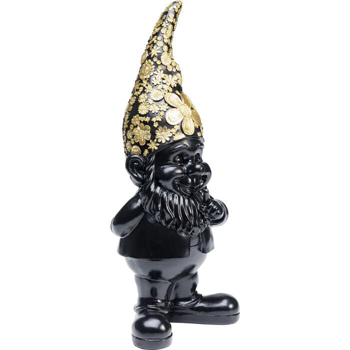 Gnome Figurine Black Gold