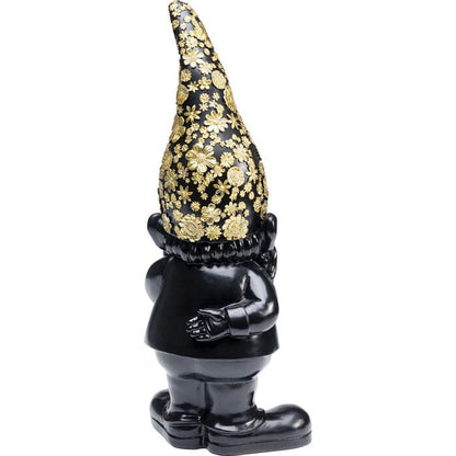 Gnome Figurine Black Gold