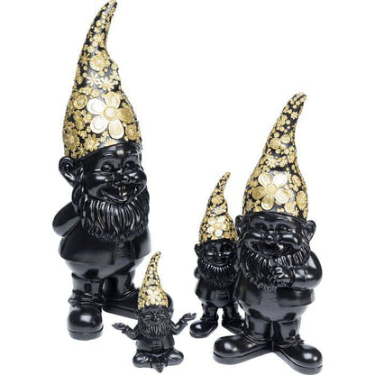 Gnome Figurine Black Gold