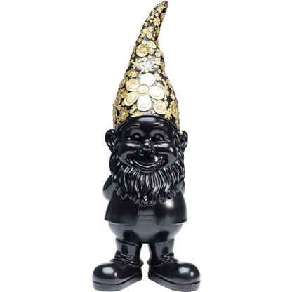 Gnome Standing Black Gold