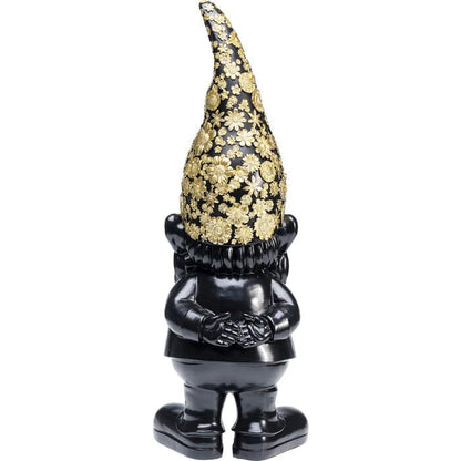 Gnome Standing Black Gold