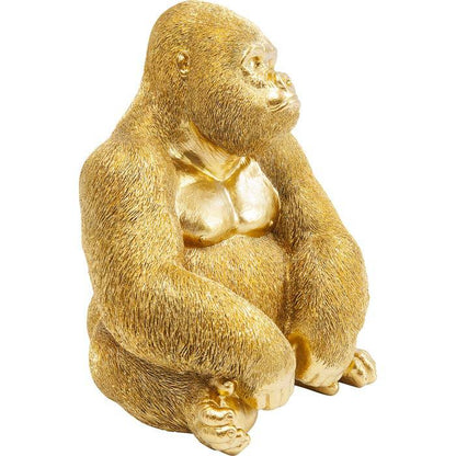 Deco Figurine Monkey Gorilla Side Medium Gold - JULIA VENCE STORE