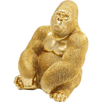 Deco Figurine Monkey Gorilla Side Medium Gold - JULIA VENCE STORE