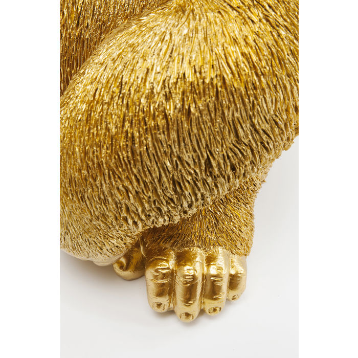 Deco Figurine Monkey Gorilla Side Medium Gold - JULIA VENCE STORE