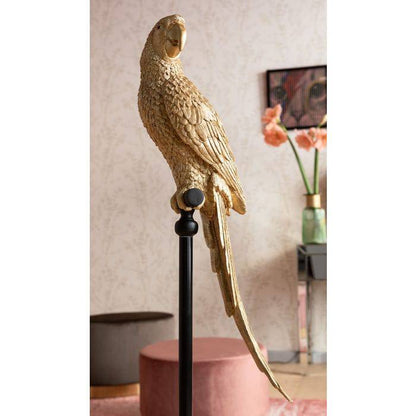 Deco Figurine Parrot Gold 116cm - JULIA VENCE STORE