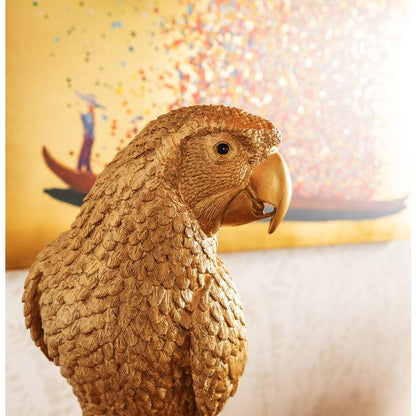 Deco Figurine Parrot Gold 116cm - JULIA VENCE STORE